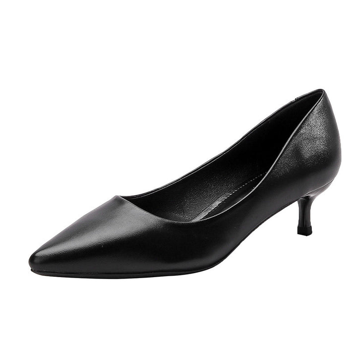 Classic Pointed Toe Kitten Heel Pumps