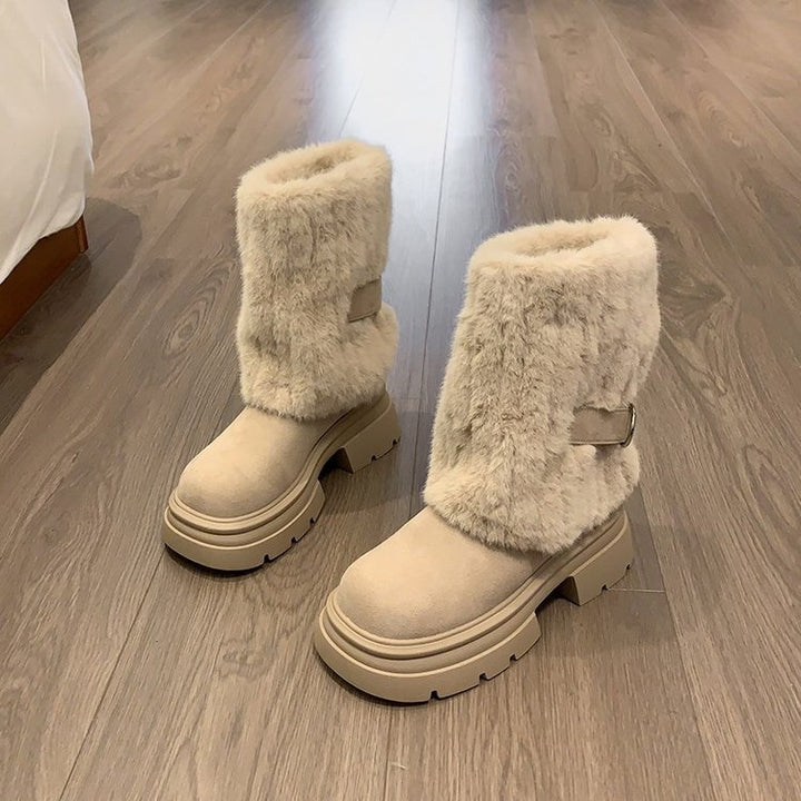 Faux Fur Platform Winter Boots