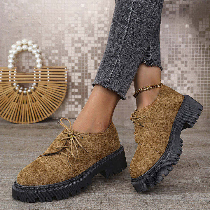 Leopard Print Lace-Up Oxford Shoes