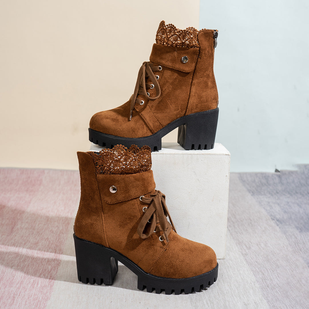 Lace-Up Ankle Boots