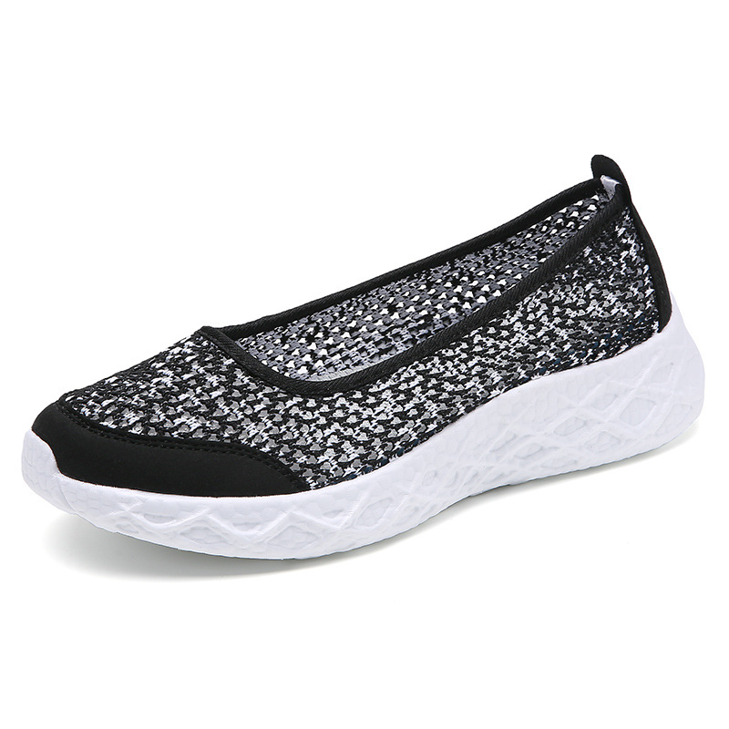 Floral Print Lightweight Slip-On Walking Shoes