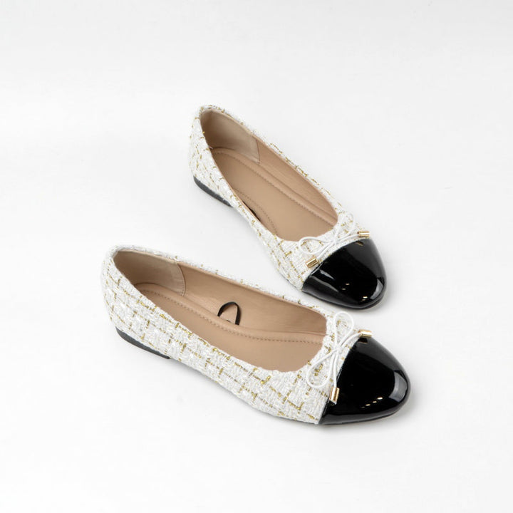 Tweed Bow Ballet Flats