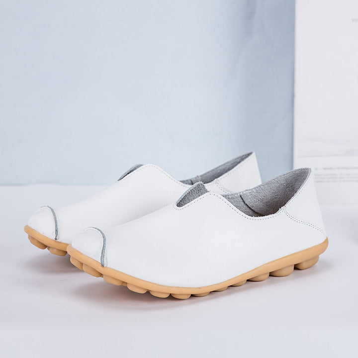 Soft Leather Slip-On Flats