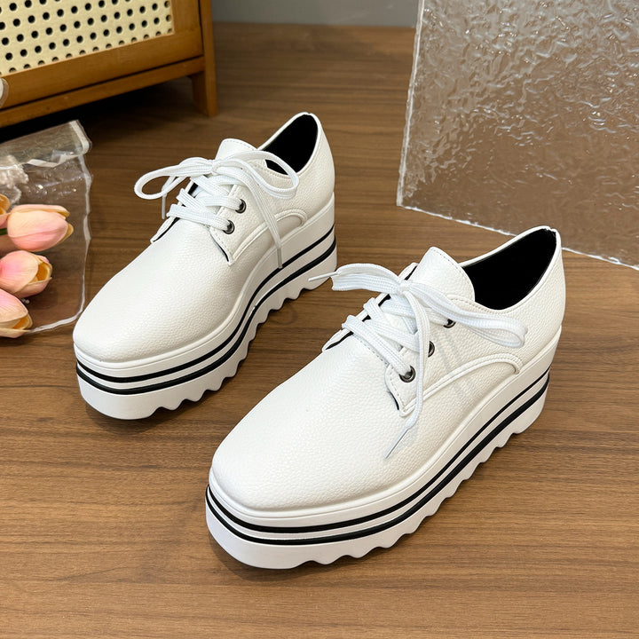 Classic Lace-Up Platform Oxford Shoes
