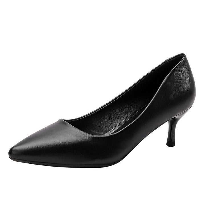 Classic Pointed Toe Kitten Heel Pumps