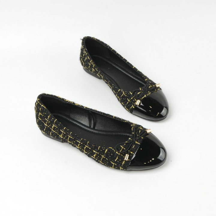 Tweed Bow Ballet Flats