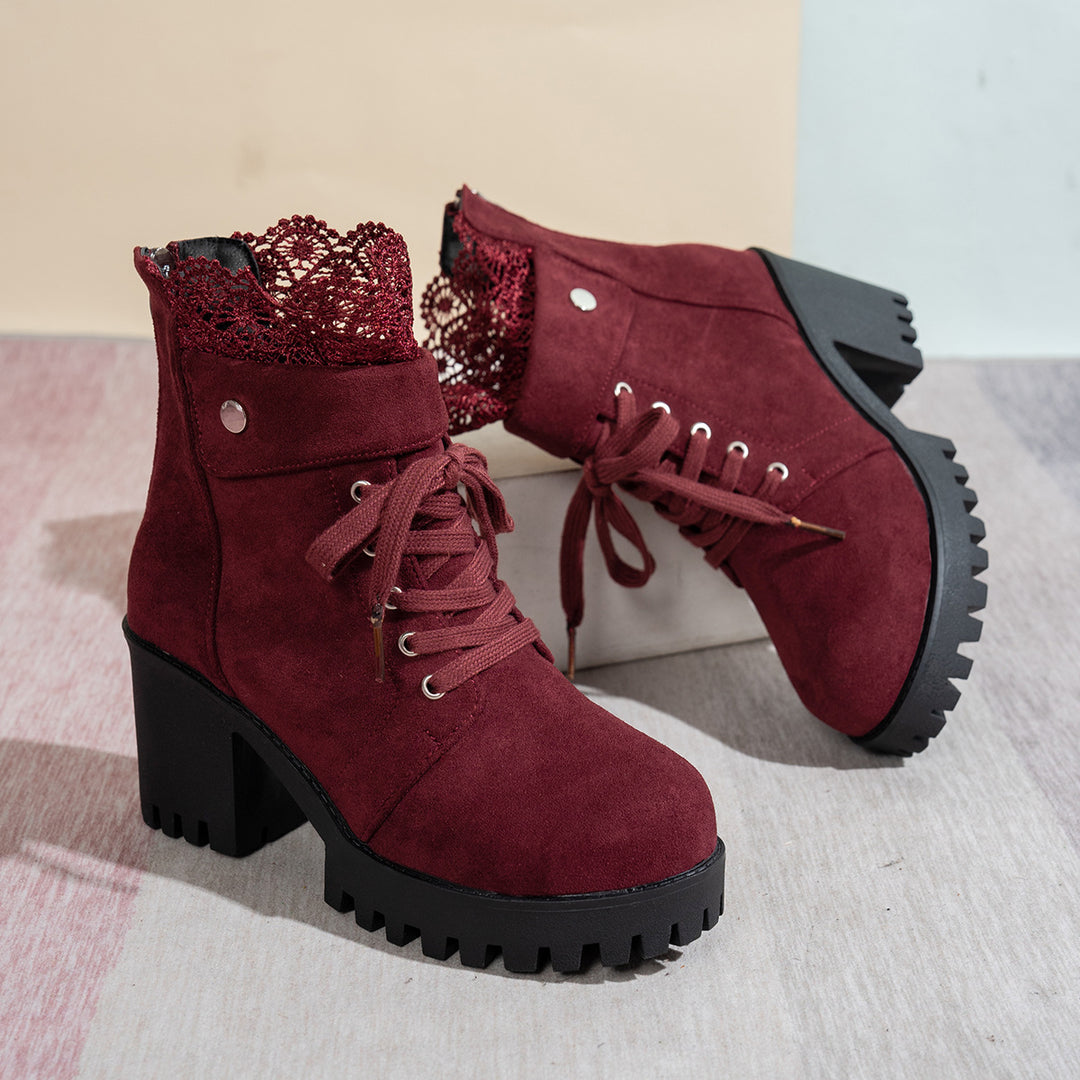 Lace-Up Ankle Boots