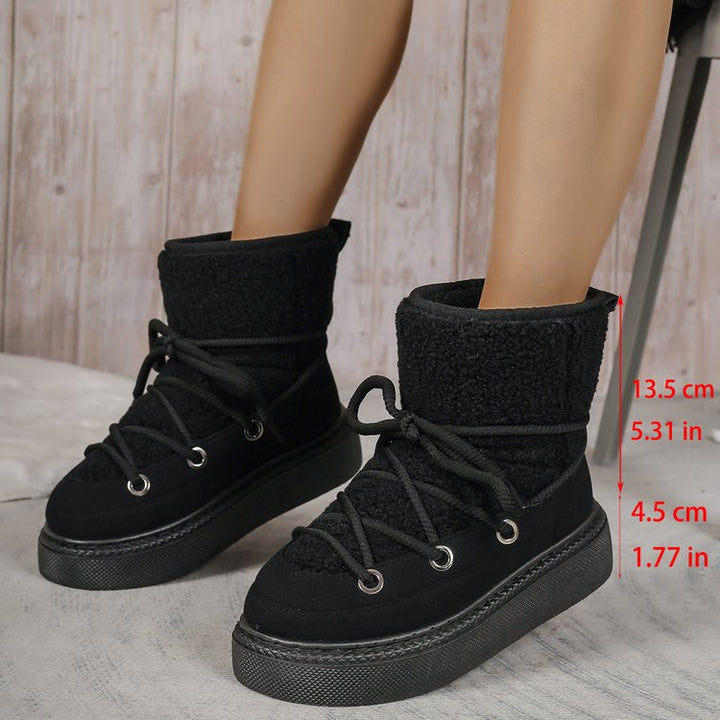 Cozy Lace-Up Snow Boots