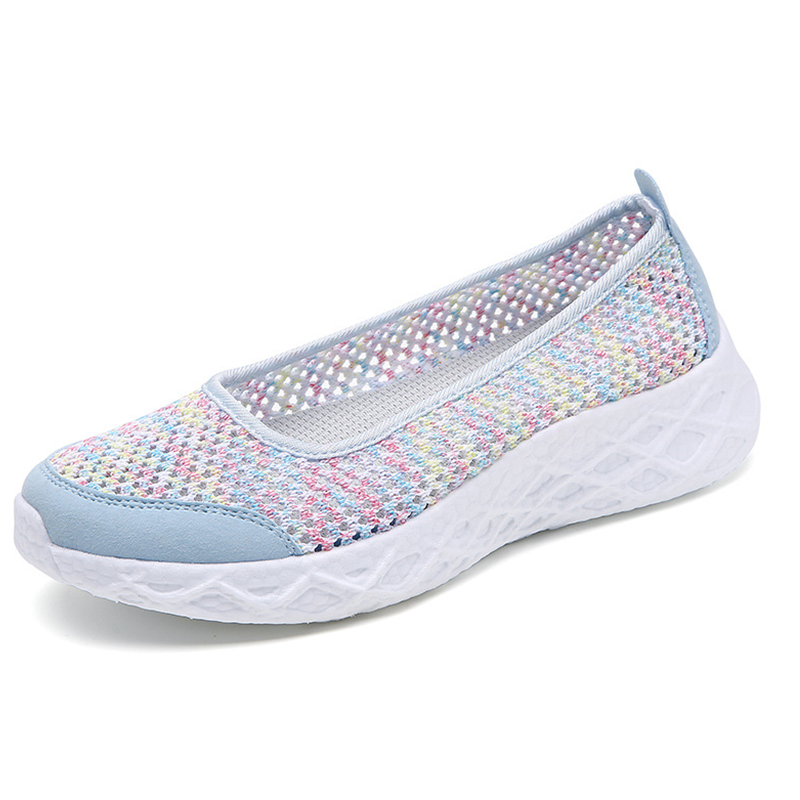 Floral Print Lightweight Slip-On Walking Shoes