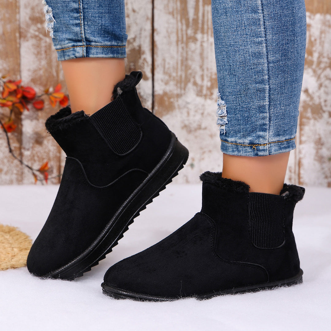 Faux Fur Chelsea Ankle Boots
