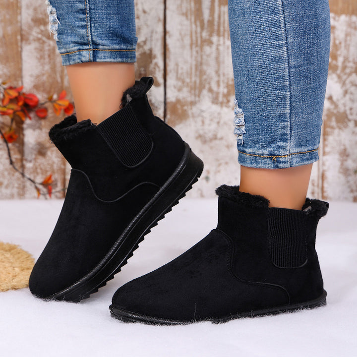 Faux Fur Chelsea Ankle Boots