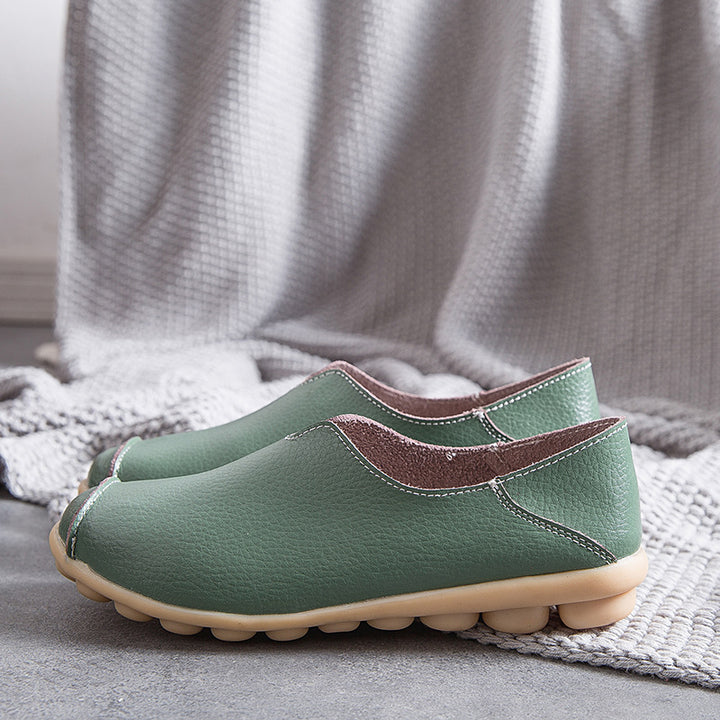 Soft Leather Slip-On Flats