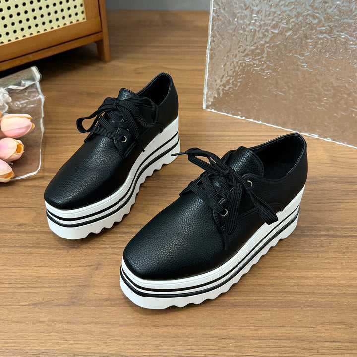 Classic Lace-Up Platform Oxford Shoes