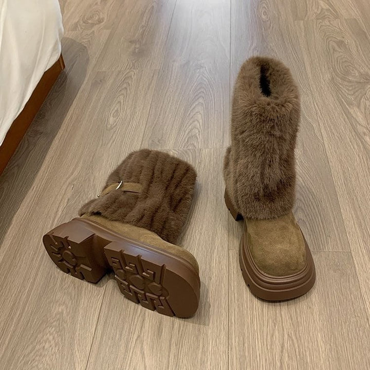 Faux Fur Platform Winter Boots