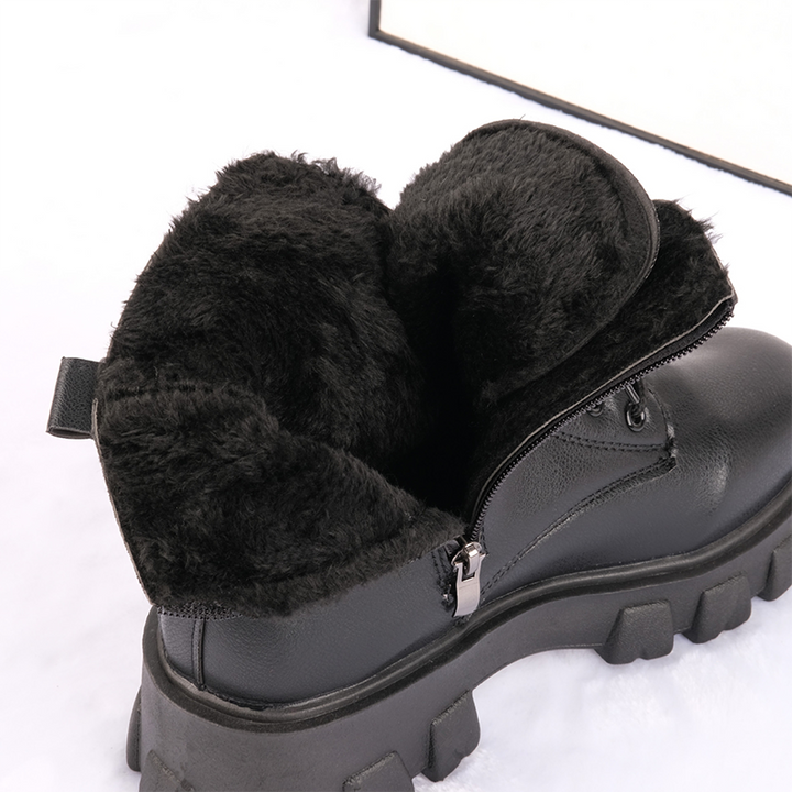 Chunky Platform Lace-Up Ankle Boots