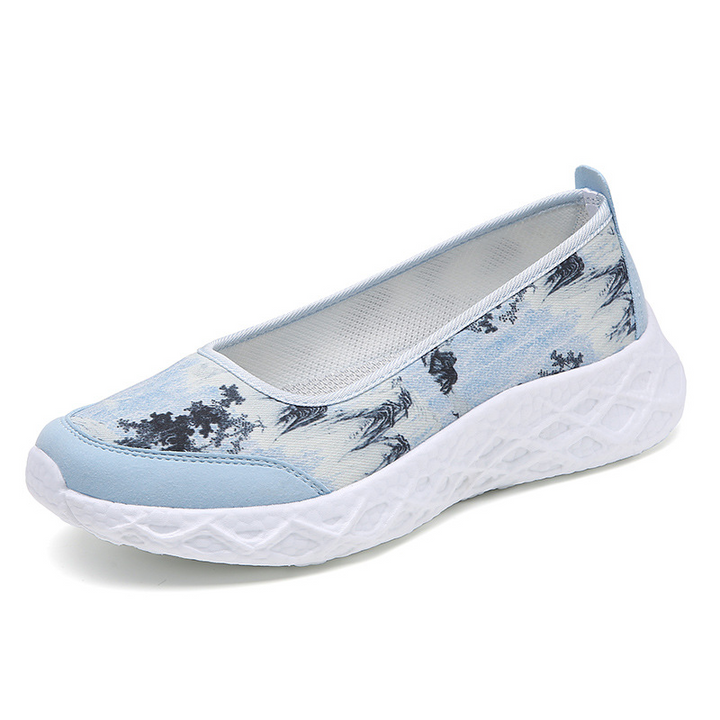 Floral Print Lightweight Slip-On Walking Shoes