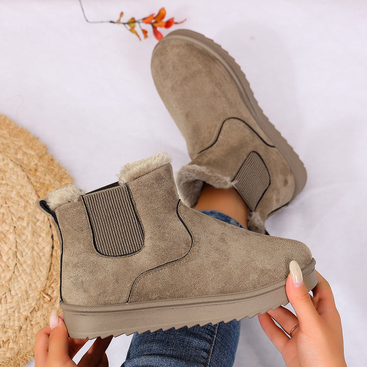 Faux Fur Chelsea Ankle Boots