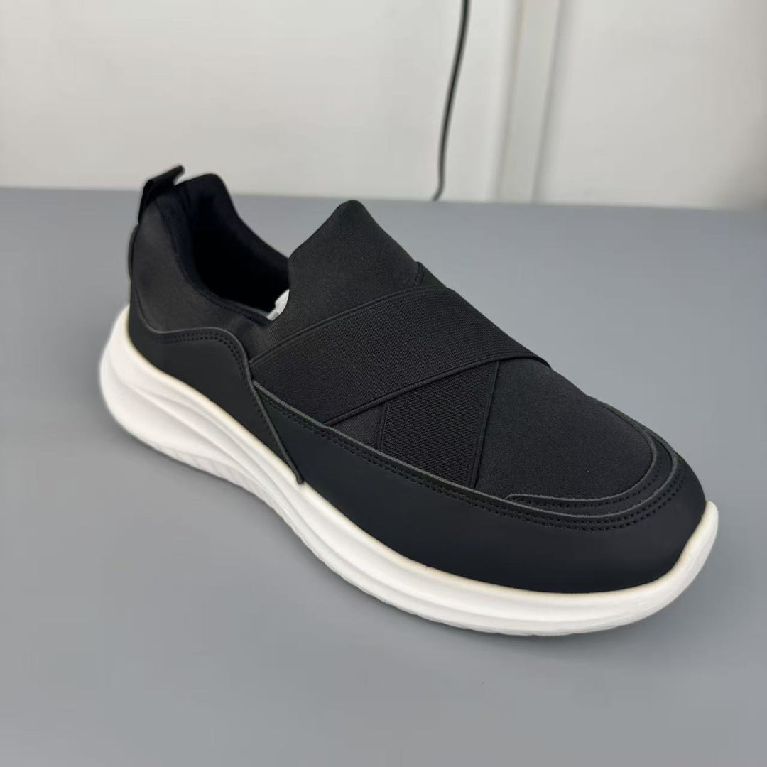 Comfortable Cross Strap Slip-On Walking Sneakers