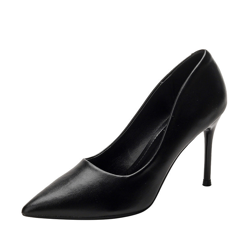 Classic Pointed Toe Kitten Heel Pumps