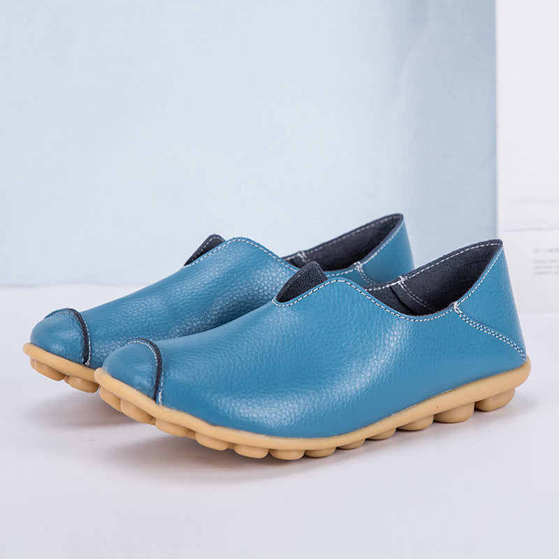 Soft Leather Slip-On Flats