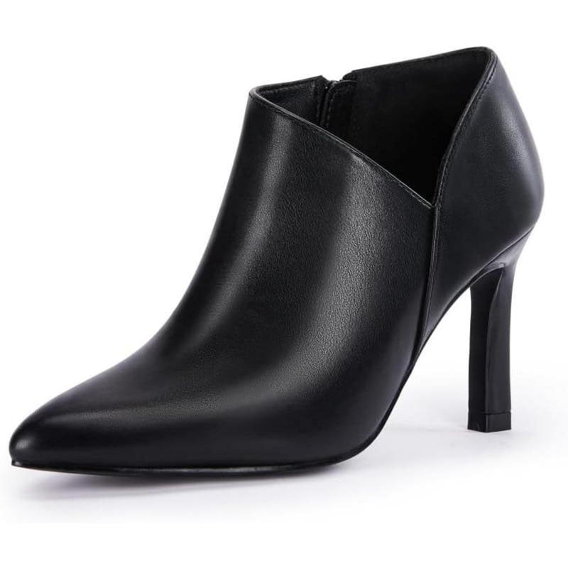 Pointed Toe Suede High Heel Ankle Boots