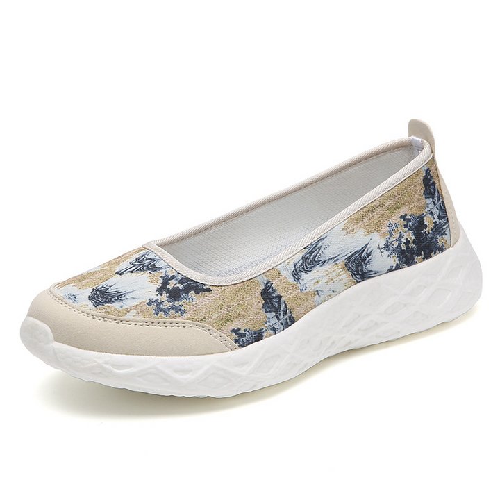 Floral Print Lightweight Slip-On Walking Shoes