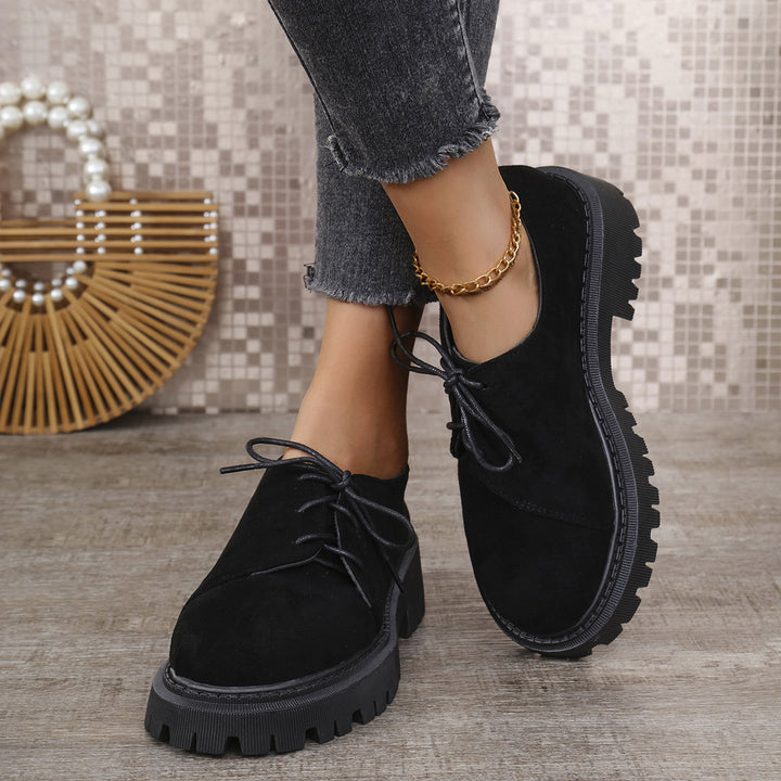 Leopard Print Lace-Up Oxford Shoes