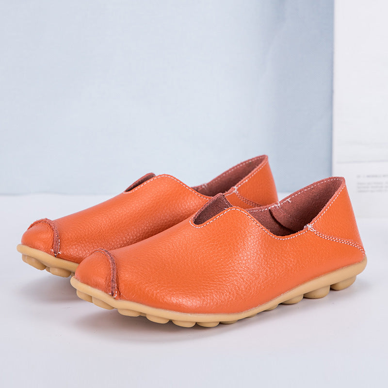 Soft Leather Slip-On Flats