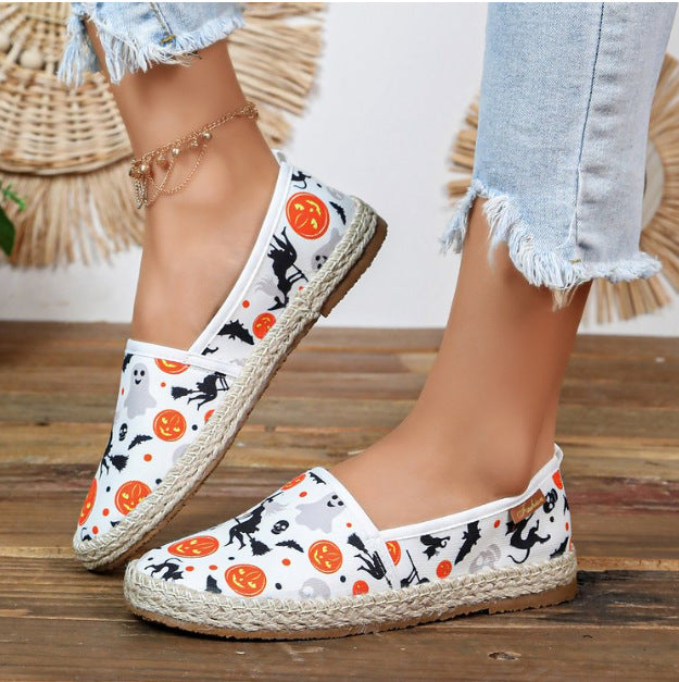 Halloween Print Espadrille Flats
