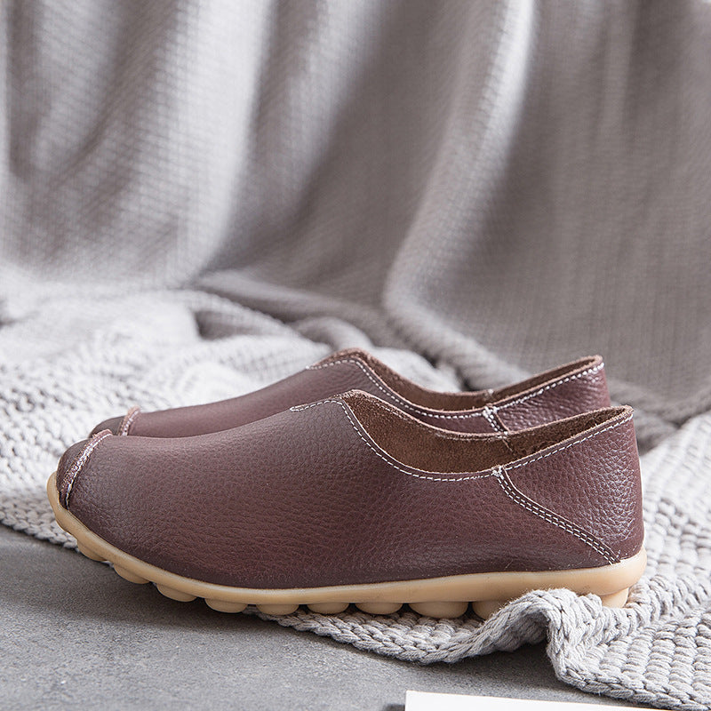 Soft Leather Slip-On Flats