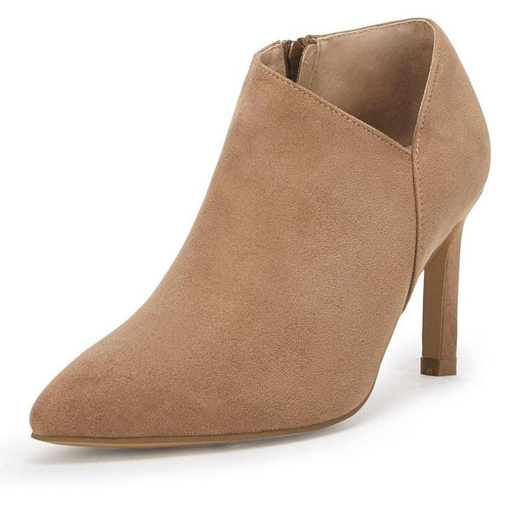 Pointed Toe Suede High Heel Ankle Boots