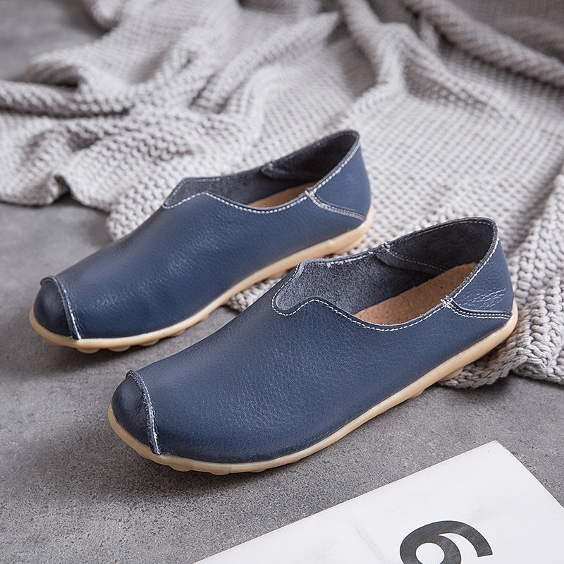 Soft Leather Slip-On Flats
