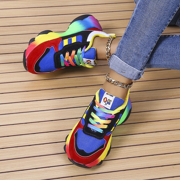 Rainbow Chunky Platform Sneakers