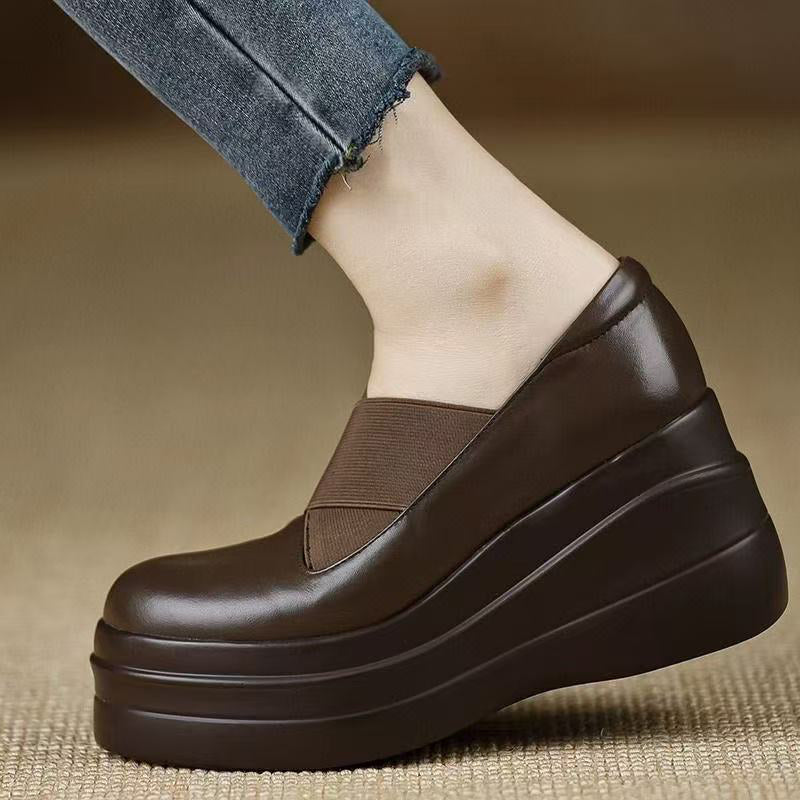 Comfort Platform Wedge Slip-On Shoes