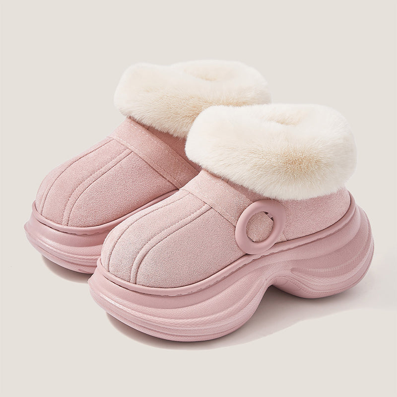 Cozy Fur-Lined Platform Ankle Boots