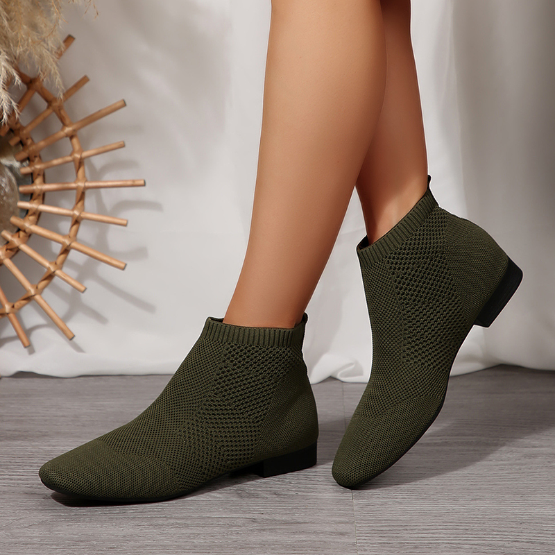 Breathable Knit Sock Ankle Boots