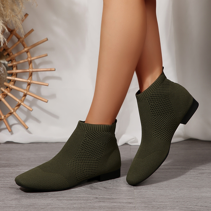 Breathable Knit Sock Ankle Boots