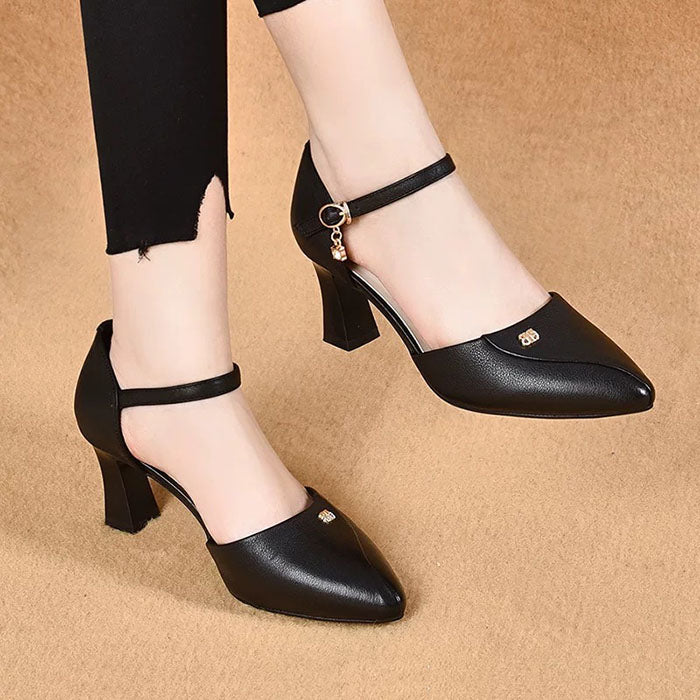 Elegant Ankle Strap Pumps