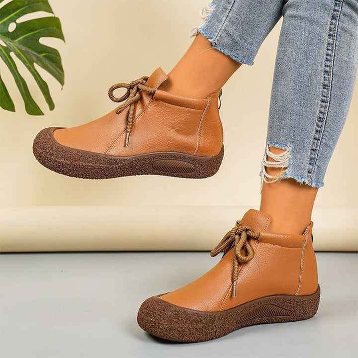 Casual Lace-Up Comfort Ankle Boots