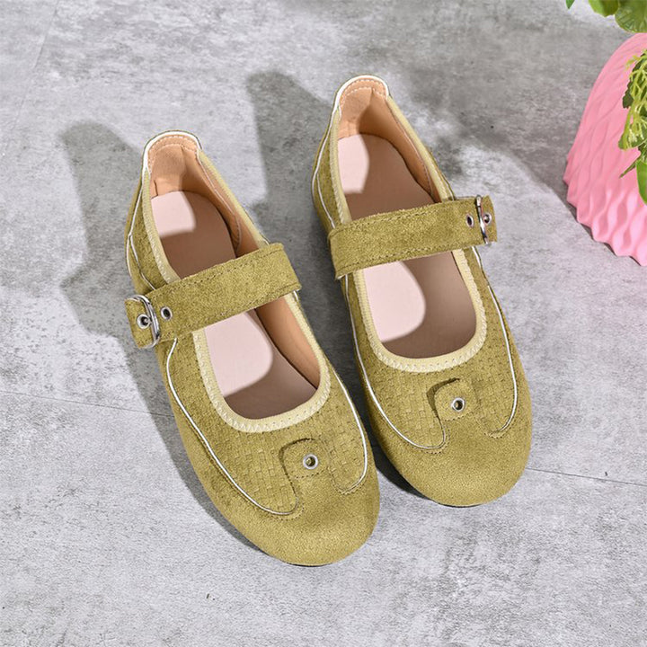 Vintage Buckle Mary Jane Flats
