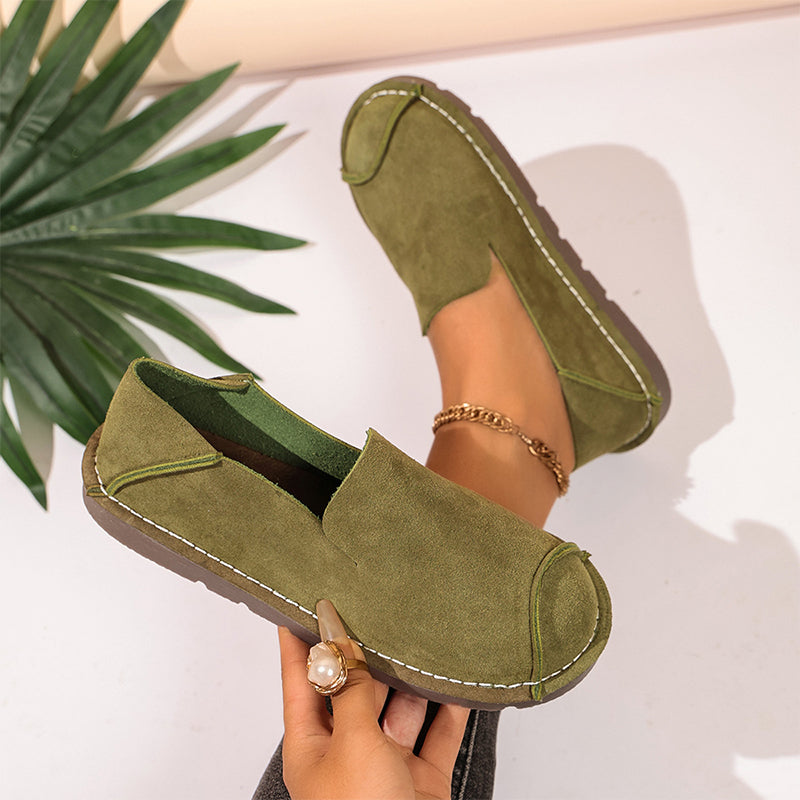 Vintage Suede Slip-On Loafers