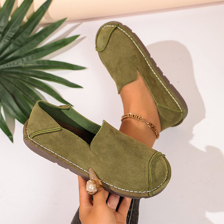 Vintage Suede Slip-On Loafers