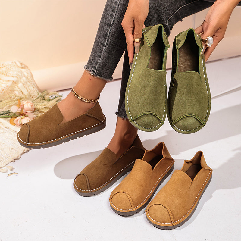 Vintage Suede Slip-On Loafers