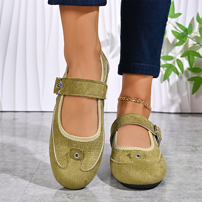 Vintage Buckle Mary Jane Flats