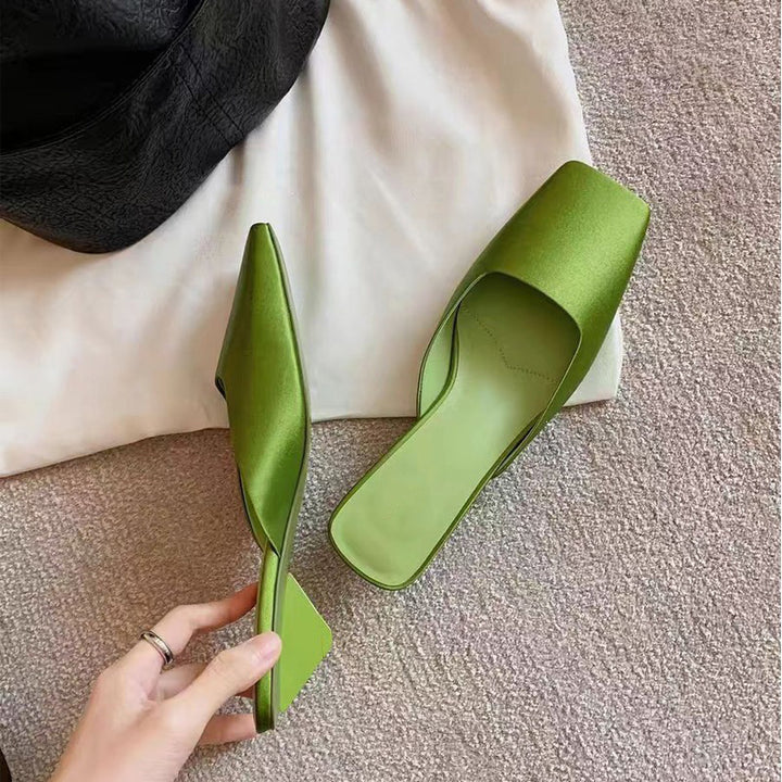 Minimalist Square Toe Flat Mules